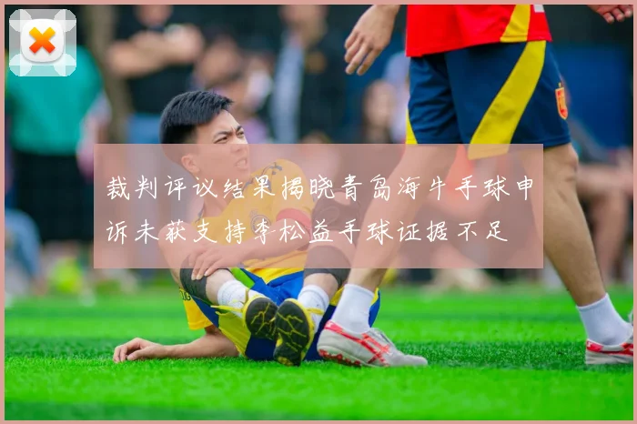 裁判评议结果揭晓青岛海牛手球申诉未获支持李松益手球证据不足